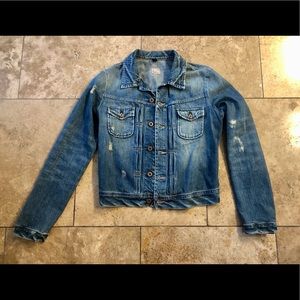 Juniors/Womens Big Star Distressed Jean Jacket